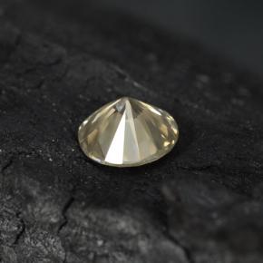 Diamant Champagne léger naturelle Coupe roude, 0.20 ct, VS-SI