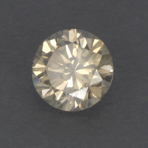 Diamant Brun moyen naturelle Coupe roude, 0.13 ct, VS