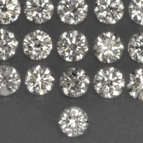Diamant blanc naturelle coupe roude, 0,03 ct, VS