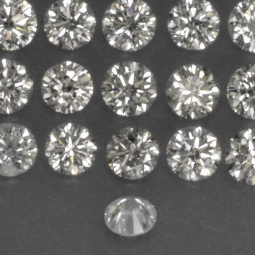 Diamant blanc naturelle coupe roude, 0,03 ct, VS