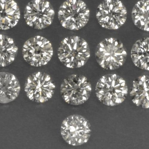 Diamant blanc naturelle coupe roude, 0,03 ct, VS