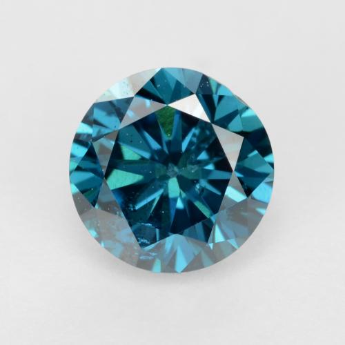 Diamant bleue naturelle coupe roude, 0,42 ct, VS-SI