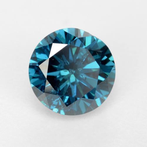 Diamant bleue naturelle coupe roude, 0,42 ct, VS-SI