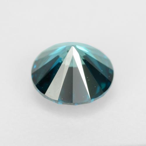 Diamant turquoise naturelle coupe roude, 0,37 ct, VS