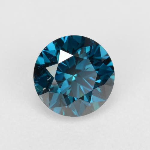 Diamant Bleu Londres naturelle Coupe roude, 0.35 ct, VS-SI