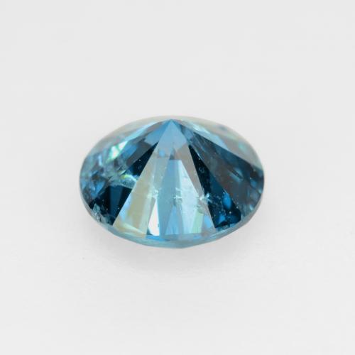 Diamant turquoise naturelle coupe roude, 0,30 ct, SI