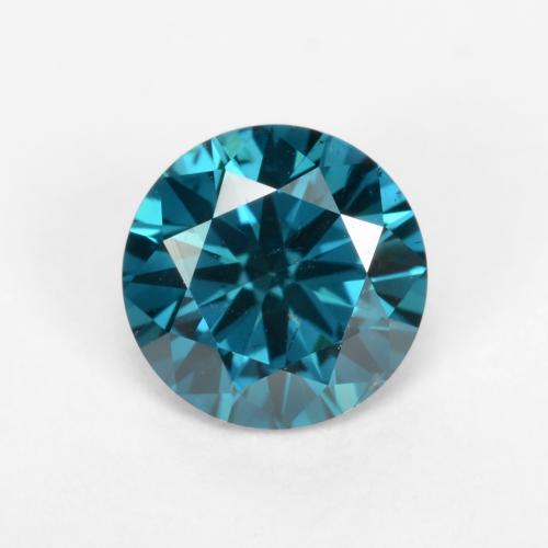 Diamant Bleu-vert intense naturelle Coupe roude, 0.30 ct, VS-SI