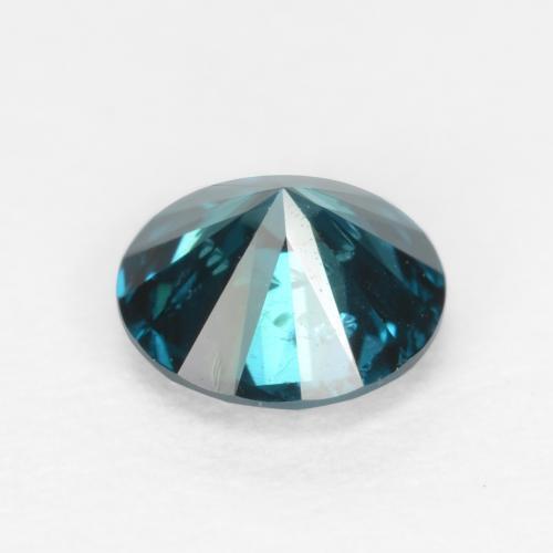 Diamant Bleu-vert intense naturelle Coupe roude, 0.30 ct, VS-SI