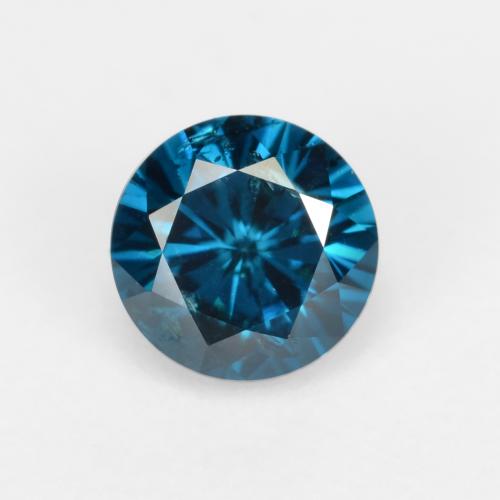 Diamant bleue naturelle coupe roude, 0,28 ct, VS-SI