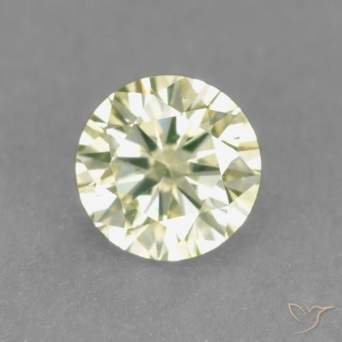 0.19ct Naturel Jaune verdâtre clair Diamant, Tour, VS