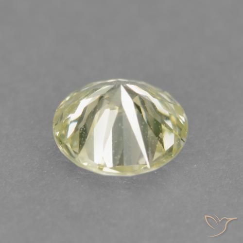 Diamant Jaune verdâtre clair naturelle Tour, 0.19 ct, VS