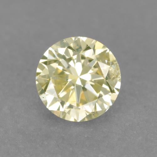 Diamant jaune naturelle coupe roude, 0,23 ct, VS