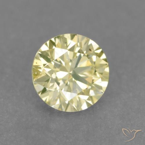Diamant Jaune moyen-léger naturelle Tour, 0.17 ct, VS