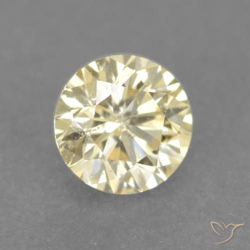 Diamant Jaune clair naturelle Tour, 0.18 ct, VS