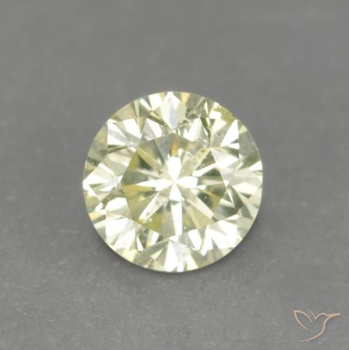 Diamant jaune naturelle coupe roude, 0,15 ct, VS