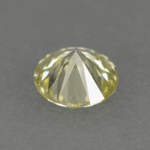 Diamant Jaune citron naturelle Coupe roude, 0.15 ct, VVS-VS