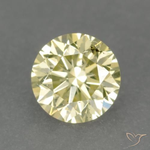 0.22ct Naturel Jaune citron Diamant, Tour, VS