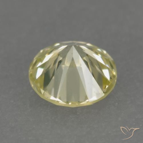 Diamant Jaune citron naturelle Tour, 0.22 ct, VS