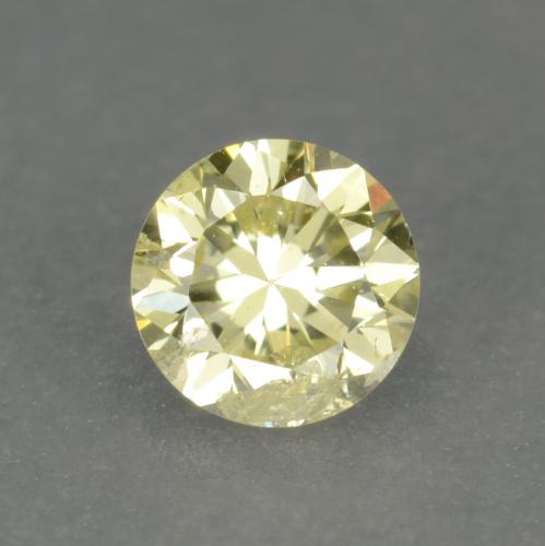 Diamant jaune naturelle coupe roude, 0,15 ct, VS-SI