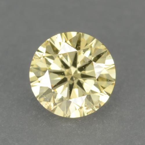 Diamant Jaune moyen-léger naturelle Coupe roude, 0.20 ct, VS-SI