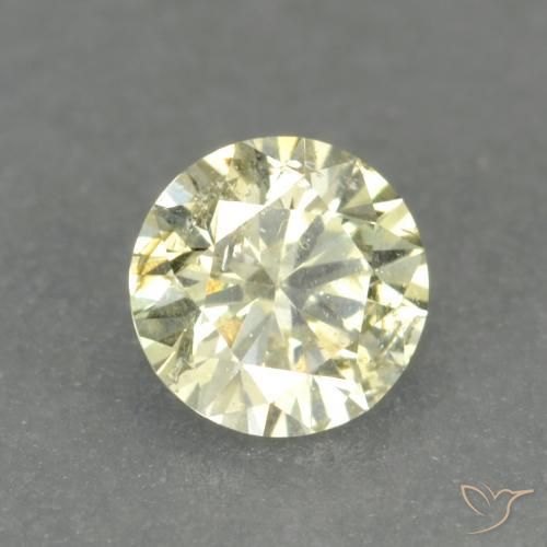 Diamant Jaune citron naturelle Tour, 0.17 ct, VS-SI