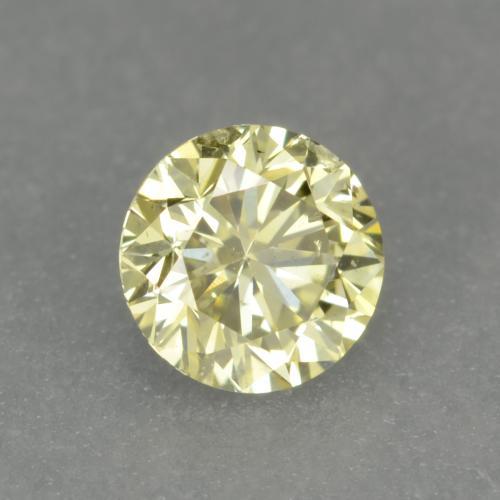Diamant Jaune citron naturelle Coupe roude, 0.18 ct, VS-SI