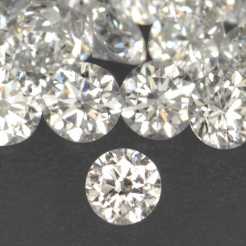 Diamant blanc naturelle coupe roude, 0,02 ct, VS-SI