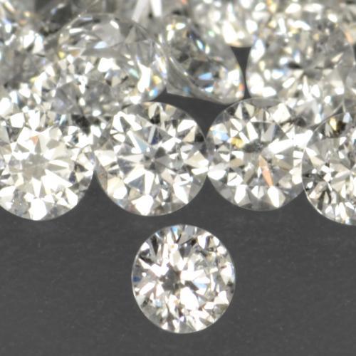 Diamant blanc naturelle coupe roude, 0,02 ct, VS-SI
