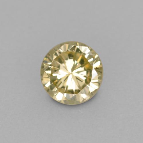 Diamant doré naturelle coupe roude, 0,11 ct, VVS-VS