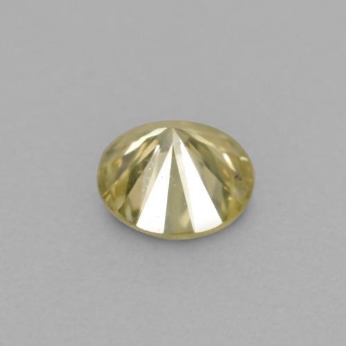 Diamant doré naturelle coupe roude, 0,11 ct, VVS-VS
