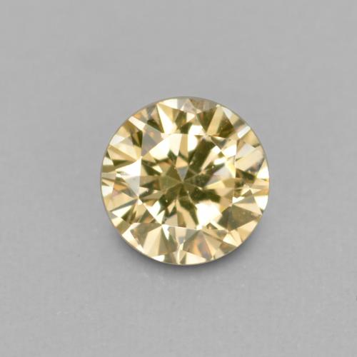 Diamant doré naturelle coupe roude, 0,10 ct, VVS-VS