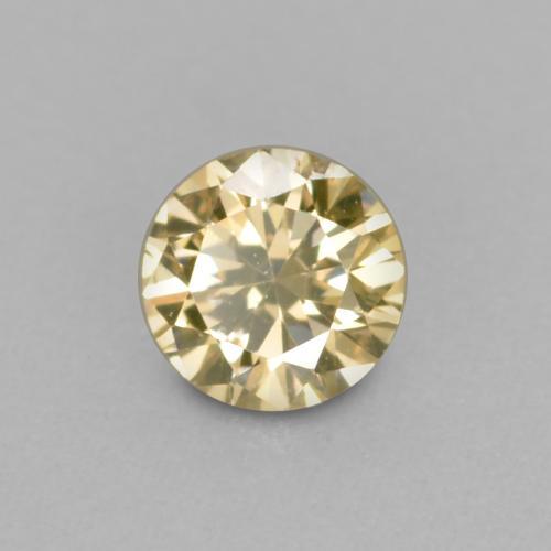Diamant doré naturelle coupe roude, 0,10 ct, VVS-VS