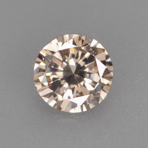 Diamant doré naturelle coupe roude, 0,20 ct, VS-SI