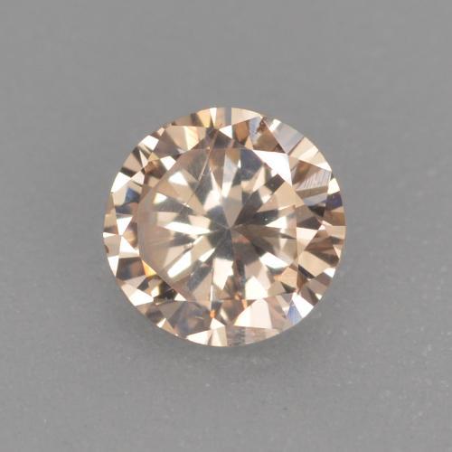 Diamant doré naturelle coupe roude, 0,20 ct, VS-SI