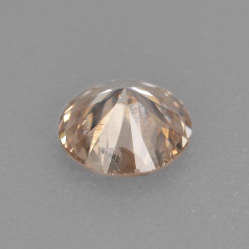 Diamant doré naturelle coupe roude, 0,20 ct, VS-SI