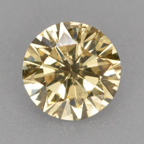 Diamant champagne naturelle Coupe roude, 0.41 ct, SI