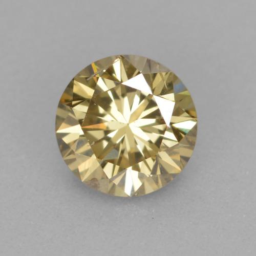Diamant doré naturelle coupe roude, 0,31 ct, VS
