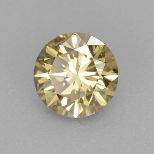 Diamant doré naturelle coupe roude, 0,31 ct, VS