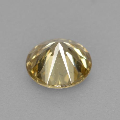Diamant doré naturelle coupe roude, 0,31 ct, VS