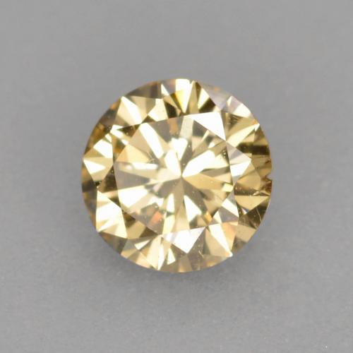 Diamant doré naturelle coupe roude, 0,22 ct, VS-SI