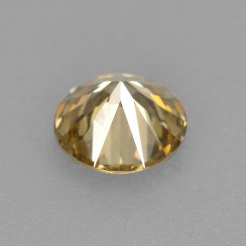 Diamant doré naturelle coupe roude, 0,22 ct, VS-SI