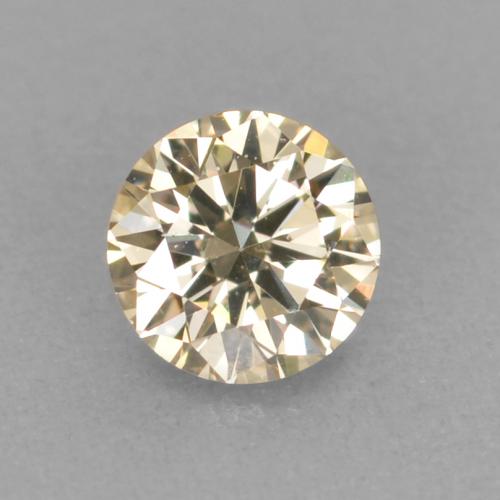 Diamant doré naturelle coupe roude, 0,11 ct, VVS-VS