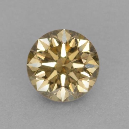 Diamant marron naturelle coupe roude, 0,12 ct, VVS-VS