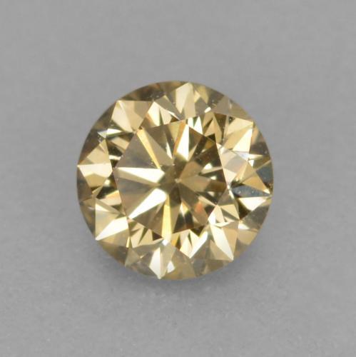 Diamant marron naturelle coupe roude, 0,12 ct, VVS-VS