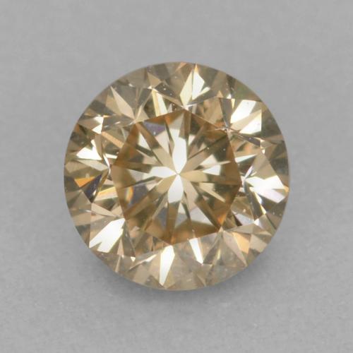 Diamant marron naturelle coupe roude, 0,21 ct, VVS-VS