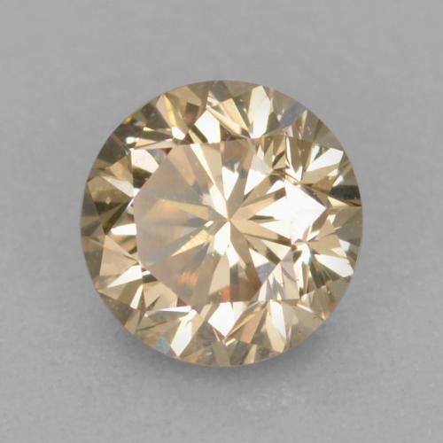Diamant marron naturelle coupe roude, 0,21 ct, VVS-VS
