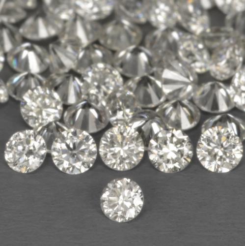 Diamant Blanc chaud naturelle Tour, 0.01 ct, VS-SI