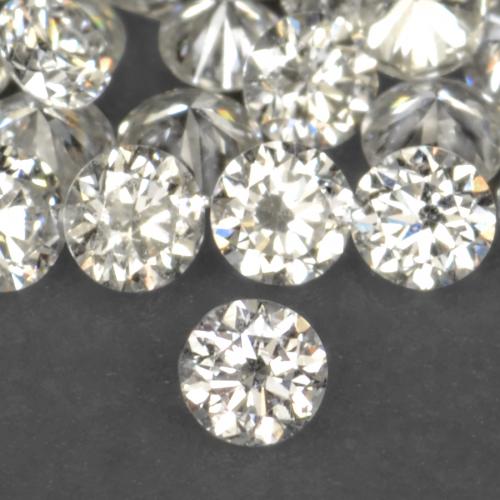 Diamant blanc naturelle coupe roude, 0,02 ct, VS-SI