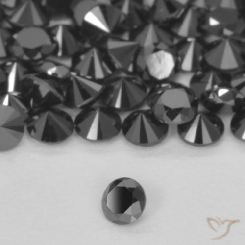 Diamant Noire naturelle Tour, 0.04 ct, Opaque
