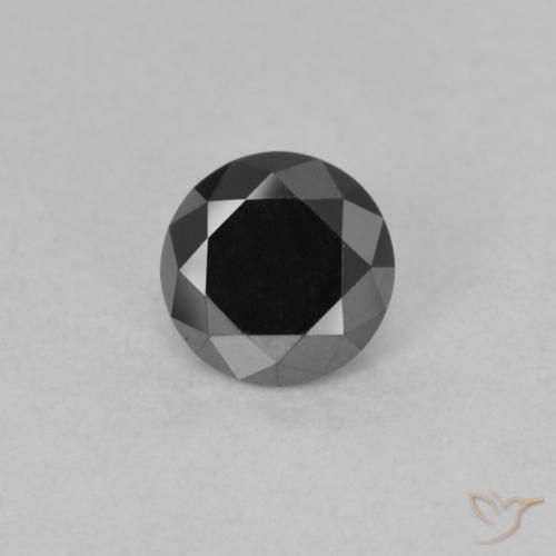 0.55ct Naturel Noire Diamant, Tour, Opaque